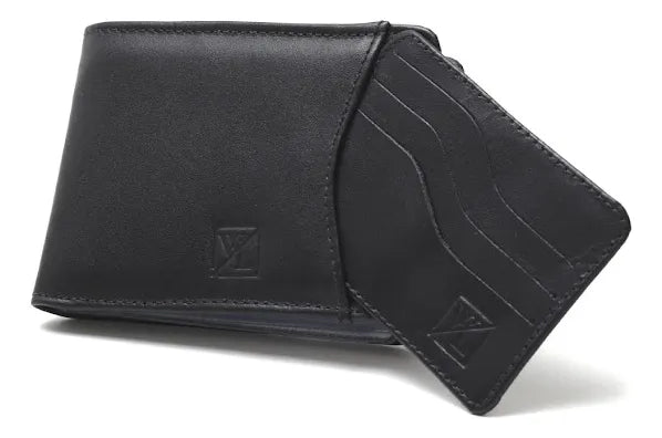 Carteira Masculina Couro Legítimo Delluxe Leather - Preta