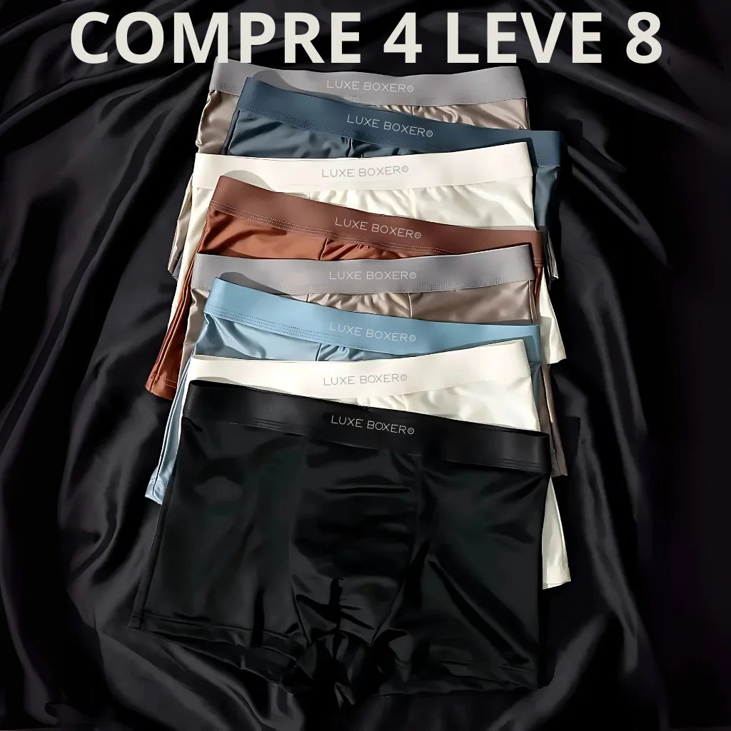 Luxe Boxer® - Cueca de Seda Premium - COMPRE 4, LEVE 8 + BRINDE