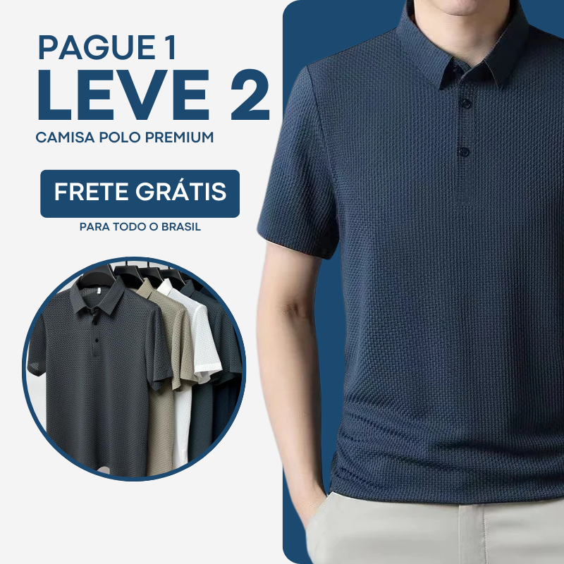 Camisa Polo Fresh - Tecido Gelado Elástico e Anti Odor